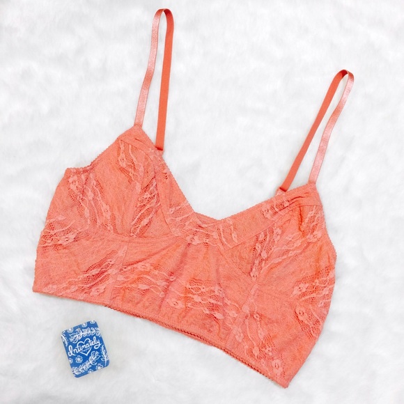 Free People Other - Free People Blood Orange Lace Longline Day Bra