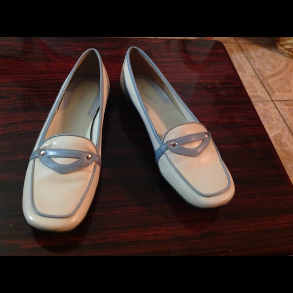 Shoes - Blue and white slip in flats