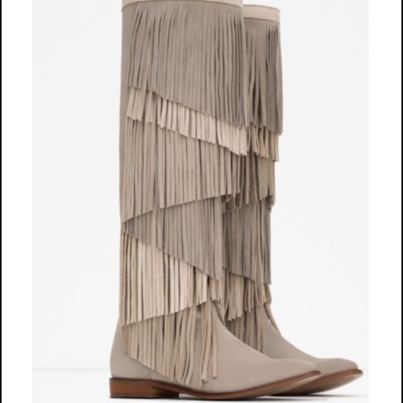 Zara fringe boots - Picture 2 of 4