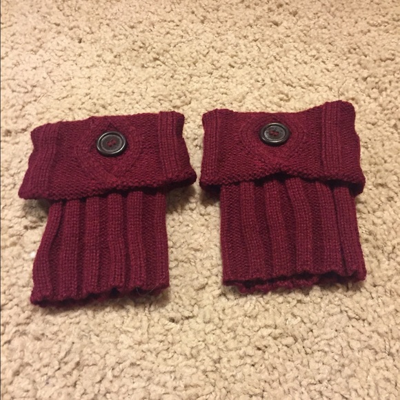 Burgundy Boot Cuffs