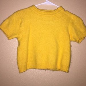 Vintage Yellow Furry Top