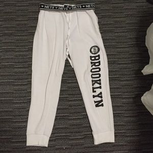 White joggers