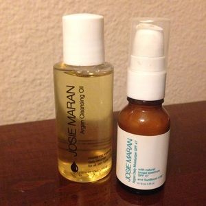 Josie Maran cleansing oil and moisturizer