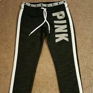 Victoria secret PINK marled black gym pant