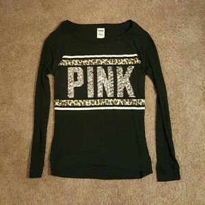Victoria secret PINK XS HTF Raglan bling top