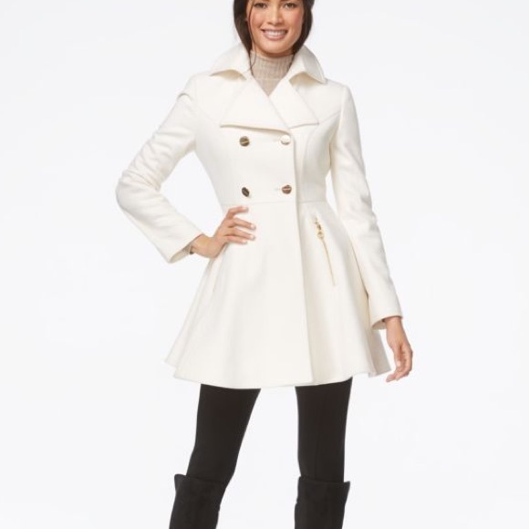 Laundry Ivory wool trench coat