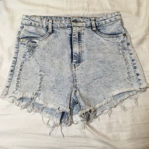 High waisted shorts in size medium.