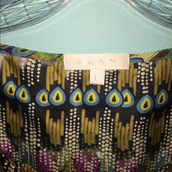 Funky Patterned Silky Top - Picture 2 of 3