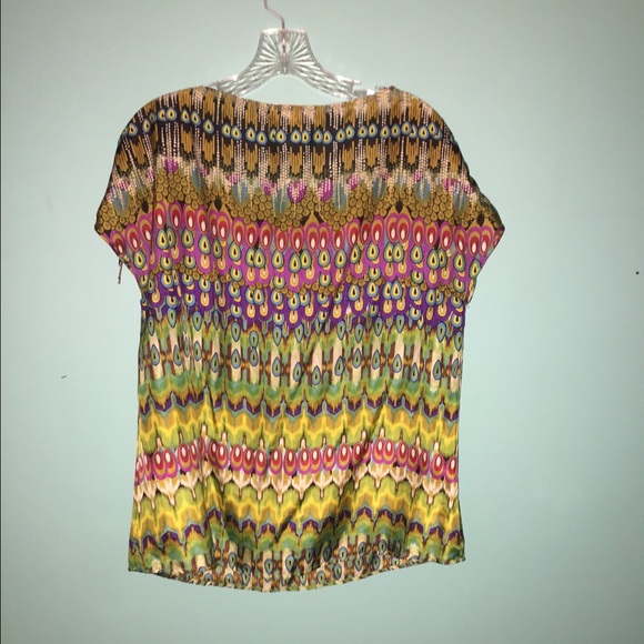 Funky Patterned Silky Top - Picture 3 of 3