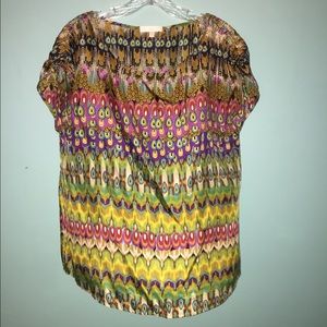 Funky Patterned Silky Top