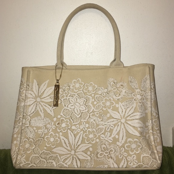 Oscar de la Renta Costed Canvas Tote