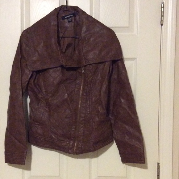 Siena Studio Faux Brown Leather Jacket