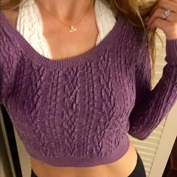 💜 Free People Crop Sweater 💜 - Picture 2 of 4