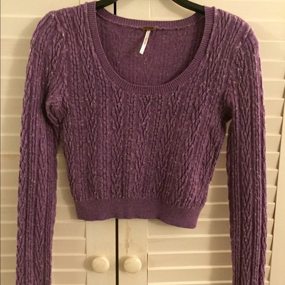 💜 Free People Crop Sweater 💜 - Picture 3 of 4