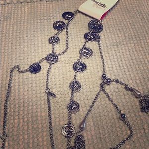 Charlotte Russe Silver Medallion Necklace