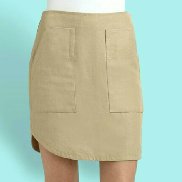 3.1 Phillip Lim Dresses & Skirts - 3.1 Phillip Lim tan linen asymmetric mini skirt