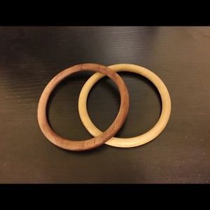 Pair of wooden bangles