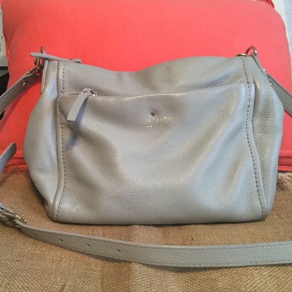 Kate spade gray leather cross body bag!