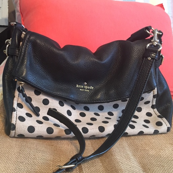 Kate spade black and white polka dot cross body!