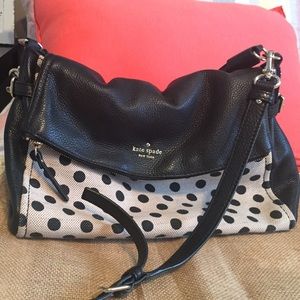 Kate spade black and white polka dot cross body!