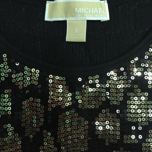 Michael Kors Tops - Michael by Michael KORS Sequin Black & Gold Top