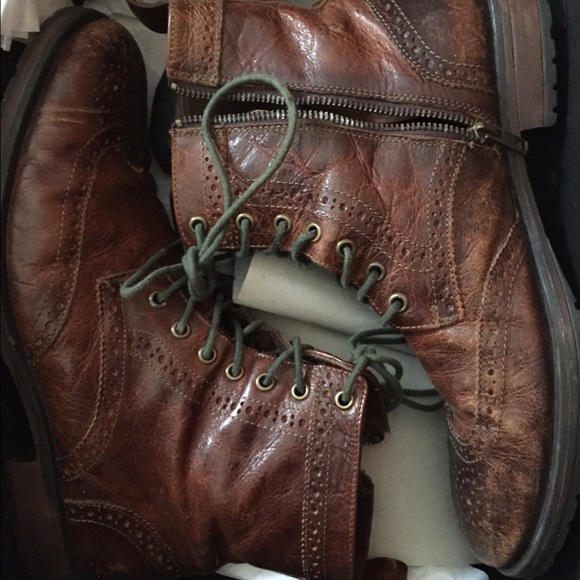 Aston grey brown boots