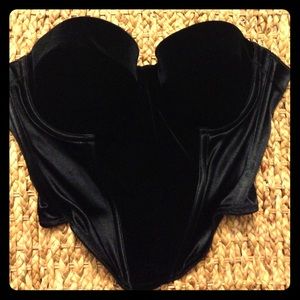 Lowered price-VS Black velvet corset
