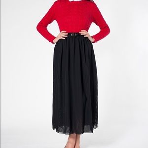 American Apparel Double Layered Chiffon Maxi Skirt