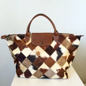 Longchamp Le Pliage Medium Pony Animal Print Tote