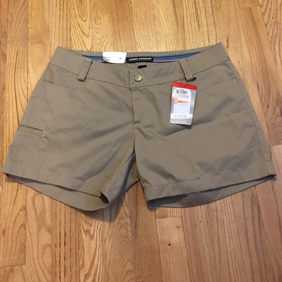 NWT under armour khaki shorts