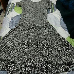 ❎🚫Sold Black with Beige Polka Dots Dress