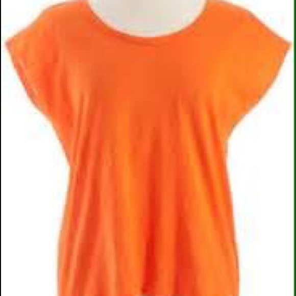 Michael Kors Orange cap-sleeve tshirt.