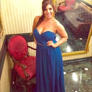 Beautiful blue green turquoise bridesmaid dress