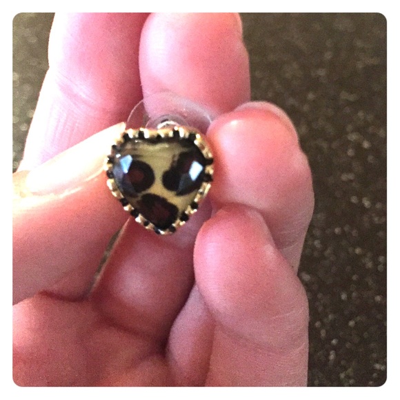 Betsey Johnson Cheetah Print Earrings