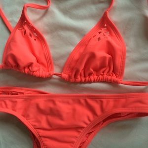 Roxy Swim Cutout Fluorescent Bikini