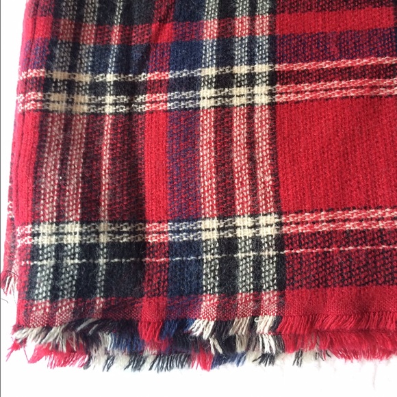 Red Plaid Infinity Scarf