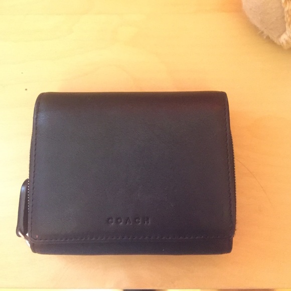 Leather coach wallet