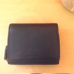 Leather coach wallet