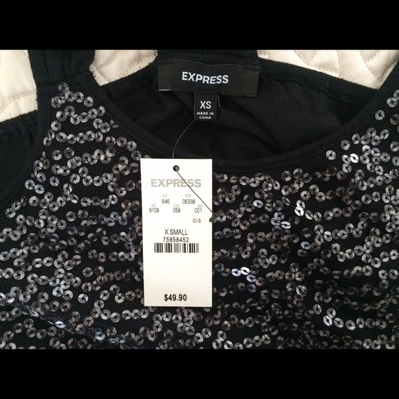 🆕 Express Sequin T-Back Top - Picture 4 of 4