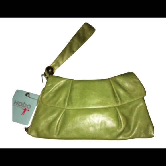 Hobo Green Leather Clutch