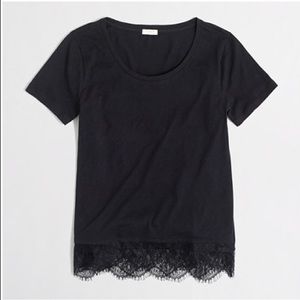 Lace trim t-shirt