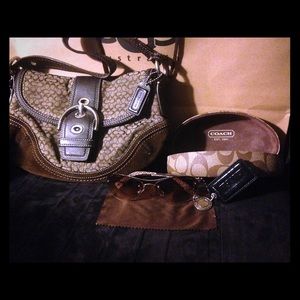 Coach purse and sunglasses set