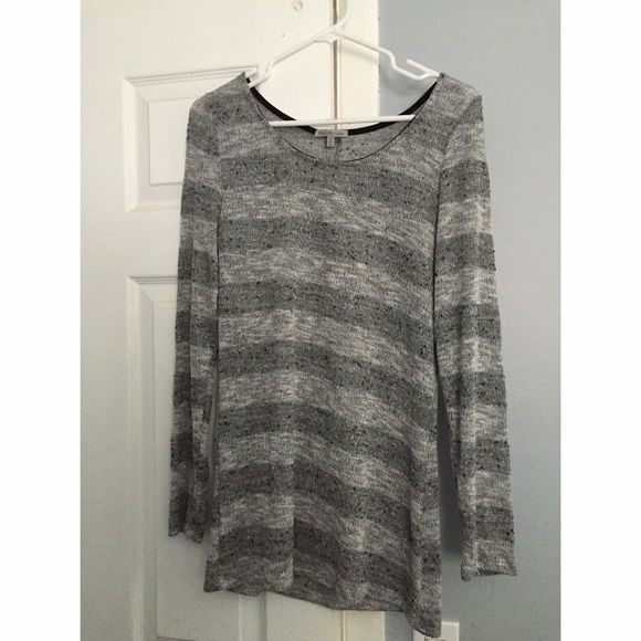 Charlotte Russe Tops - Gray striped tunic - Worn once
