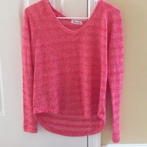 pink/coral sweater