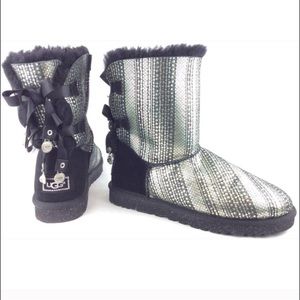 UGG Bailey Bow bling/crystal boots