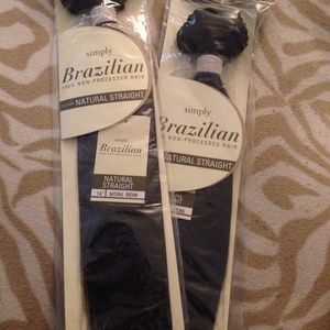 Two bundles of brazilian straight hair