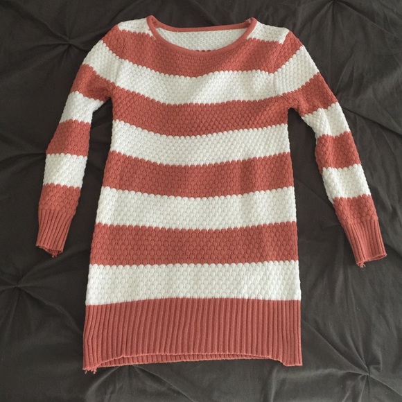 Striped sweater dress tunic