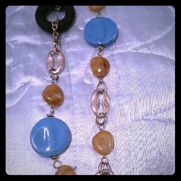 New long thick check multi colour necklace/chain!!