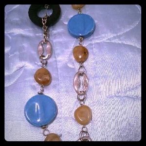 New long thick check multi colour necklace/chain!!