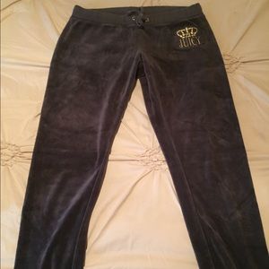 Juicy velour pants.